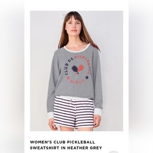 Women's Club Pickleball Sweatshirt in Heather Grey( pre-owned)